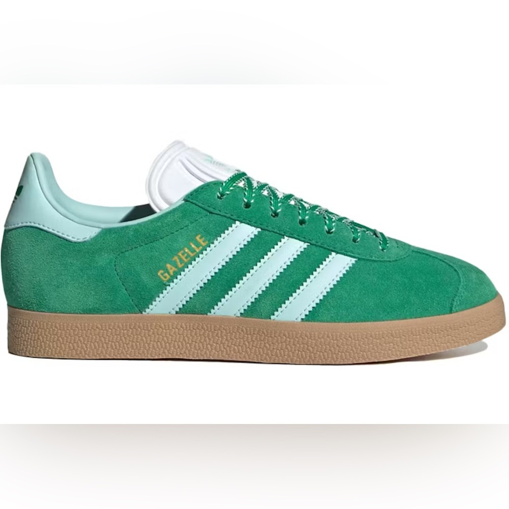 Adidas Gazelle Sneaker Women's Size: 7.5 Green & Flash Aqua & Gold - Picture 9 of 9